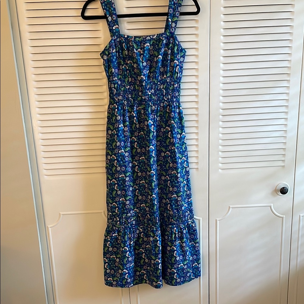 LOFT Blue Floral Dress